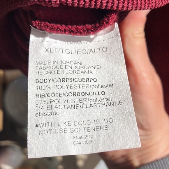 NWT Under Armour Storm Cold Gear Loose Fit ¼ Zip Burgundy Fleece Sweater mens XL - Picture 14 of 15